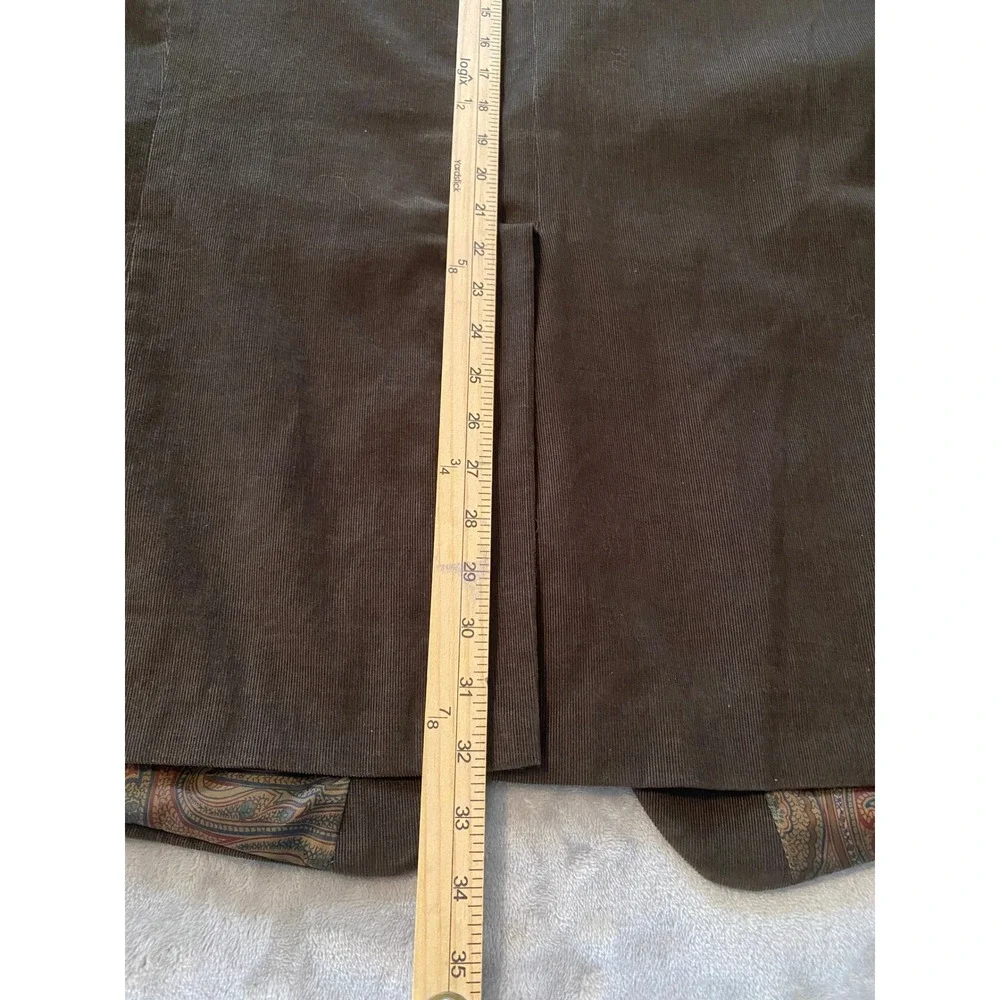 Lauren Ralph Lauren Blazer 44L Brown Corduroy Sport Coat Elbow Patches Preppy